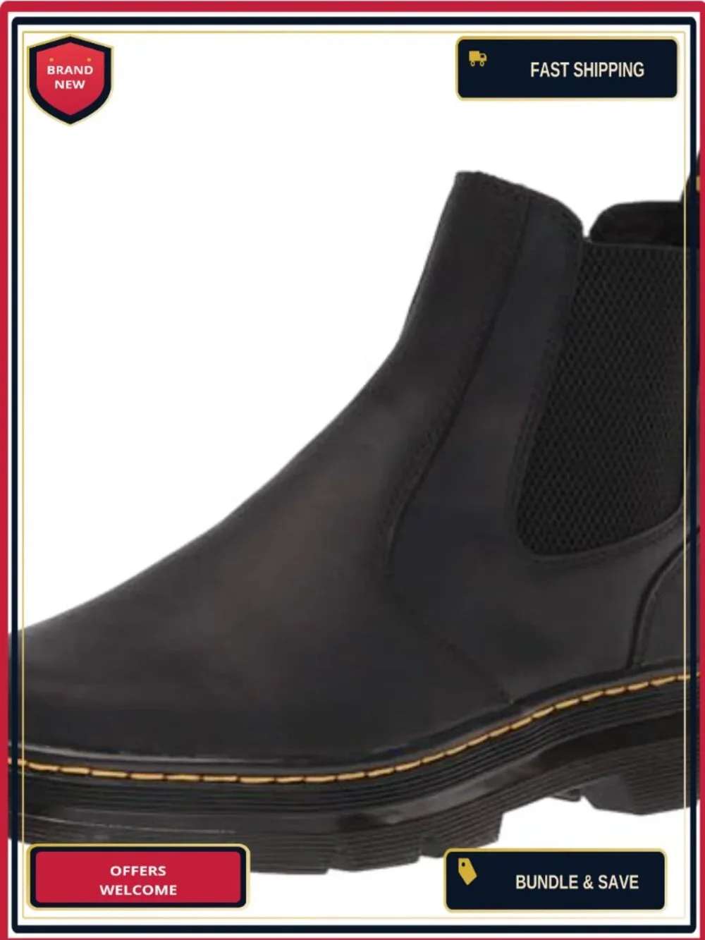 Dr. Martens Embury Leather Chelsea Boot Pull-On Ankle Boots